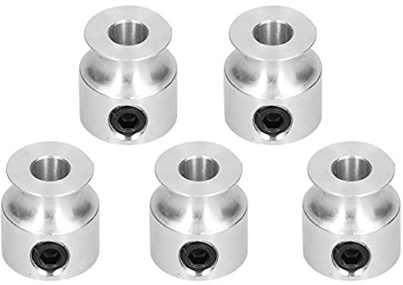 5-pack skruvad rund remskiva, hållbar V-formad remskiva för rund remväxellåda, aluminiumlegering (5401-0004-0008)