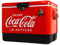 Coca Cola Cool Box 51L Leak-Proof Air Tight Drybox 85 Can Capacity Mini Ice Boxes Portable Cooler for Food Drinks with Bootle Opener Retro Ice Chest Ideal for Camping Hiking Fishing Picnic Red