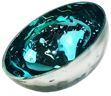 Glas Schwimmschale rund, D: 7,5 cm - Schwimmkerzen, Tischdeko, Teelichthalter (Hellblau)