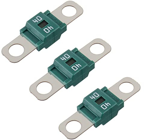 BOJACK AMI/Midi 40A High Current Fuse - Bolt-on Fuse 40 Amp for Cars, Trucks, Construction Vehicles, Buses, Caravans (Pack of 3)