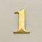 Plaque Maison Auto Adhésive 3D Chiffres 70mm 0-9 Lettres A-F Numéro Galvanoplastie Doré Moderne Alphabet Adresse Porte Hôtel 3M Colle Arrière Autocollant Signe Plastique ABS, pour Poubelles Boîte (1)