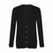 LUXFAB New Womens Everyday Long Sleeve Button Top Ladies Chunky Aran Cable Knit Grandad Cardigan UK Size 8-26 Black