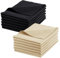 Brillenputztuch 30 PCS Brillenputztücher Mikrofaser Brillenputztuch Microfaser Optikerqualität 15x18cm Geeignet für Kameras Objektive Brillen Bildschirme Tablets (Schwarz Und Beige)