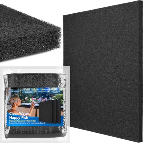 Borlech Aquarium Filter Sponge Pad, Filter Media Foam Sponges, Filter Accessories for Fish Tanks and Ponds (47 x 47 x 2 cm, 50PPI, 1 Pack)