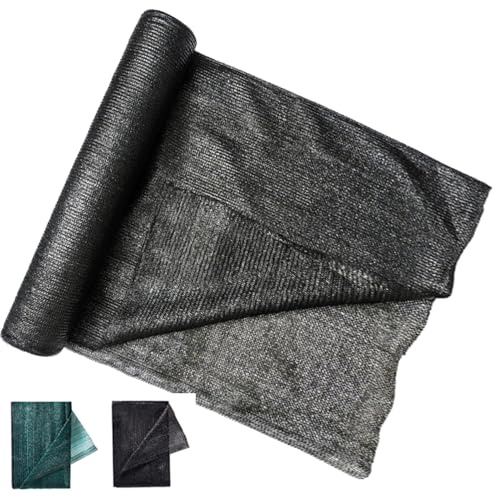 QIAQ Cubierta de tela de sombra de 3 x 10 m, lona de malla de jardín HDPE resistente a los rayos UV, vela de sombra para invernadero, patio, planta, flores, gallinero, cochera (negro)