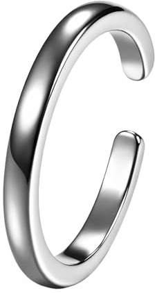 Cupimatch tåring 925 sterlingsilver: Klassisk justerbar öppen tåring allergivänlig justerbar bandring enkel sommar strand fotsmycke för kvinnor mor flickor, Rostfritt stål