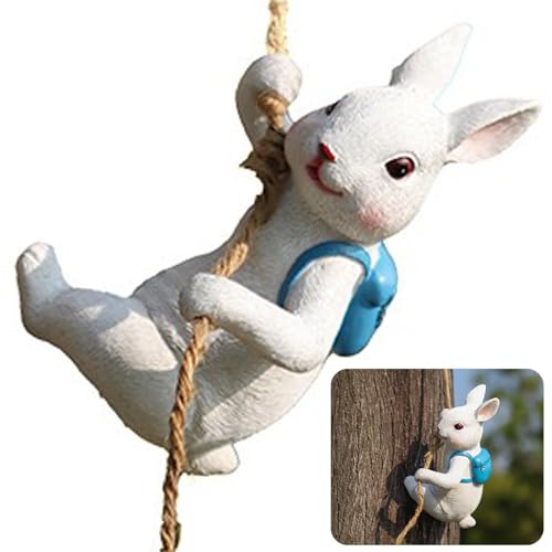 KUKUTrue® Påskhare Figurer, Påskhare Dekoration, Påskdekoration Att Hänga, Kanin Hängen Av Konstharz För Påsk Och Vår Dekoration, Perfekt Som Present För Vår Och Påsk