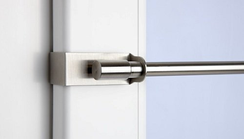 CG-Sonnenschutz Klemmstange Easy-fix Edelstahl-Optik ausziehbar 45-75 vm ohne Bohren Vitrage zum Klemmen