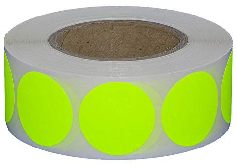 Markierungspunkte/Klebepunkte auf Rolle - Ø 30 mm - 1.000 Stück (Leuchtgelb)