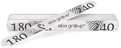 Aba Group Nagelfeile Set Professionell - Doppelseitig Nagelfeilen für Gelnägel - Nagelpfeile Standard (4mm) 10 Stück - Feilen für Gelnägel Gradation 100/180 - Nagelskötsel och Stylingverktyg – Rak Form