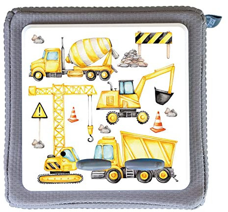 MeinBaby123® Schutzfolie kompatibel mit Toniebox | Schutzcover selbstklebend | Premium Qualität | Aufkleber passgenau I Folie Sticker I Toniebox Zubehör (Bagger V3)