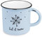 Kaffeetasse vintage| Keramik Becher zum verschenken | 400 ml |Weihnachten | Let it snow, Weiß