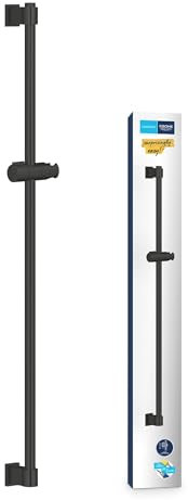 GROHE Vitalio, Duschstange 90cm ohne Bohren (oberes Befestigungselement verstellbar, mit Gleiter & Gelenkstück, zum Kleben oder Bohren, inkl. Schrauben & Dübel, ohne Kleber), chrom, 269612431