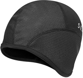 SEALSKINZ | Wacton| Windproof All Weather Skull Cap | Cycling Accessory | UV & Wind Protection Black
