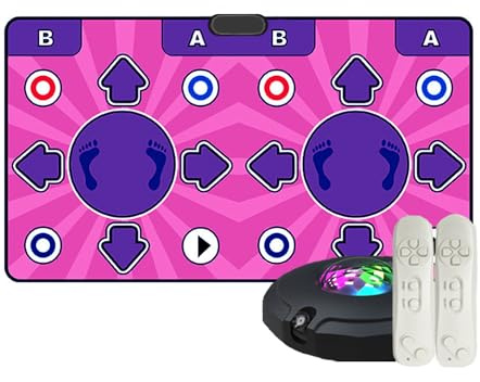 KIRJAUDU Tappetino da ballo interattivo per bambini, tappetino da ballo elettronico con telecamera AR, HDMI per TV, 100+ giochi, antiscivolo, tappetino sportivo fitness per bambini, ragazzi e famiglie