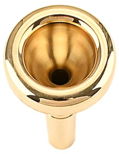 ANDRESLAD Bocchino per Tromba Numero 12c in Metallo Placcato Oro, Facile da Pulire, Design Professionale per Musicisti e Accessori per Tromba