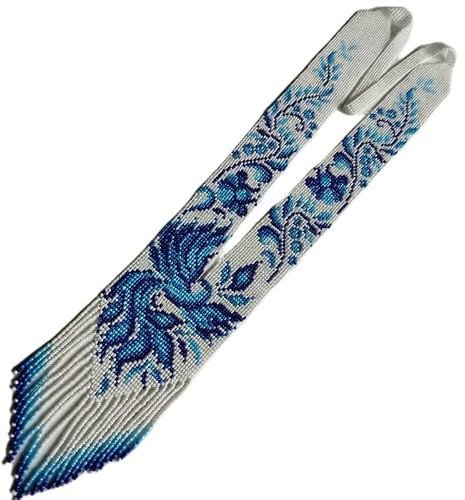 WORLD WIDE GEMS Collier Phoenix ukrainien Gerdan en perles de rocaille, bijou traditionnel multicolore fait main | WW_UKRN_0209