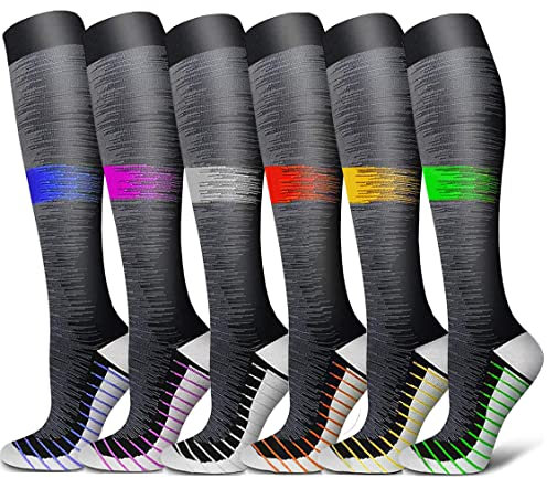 SHYL~JIER Kompressionsstrümpfe Damen und Herren, Kompressionssocken Stützstrümpfe (15-20 mmHg), laufstrümpfe kompression für Sport, Flug, Laufen, Wandern, Reisen, Radsport