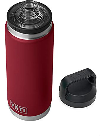 YETI Rambler, Vaccum Insulated Stainless Steel Bottle with Leakproof Chug Cap, Harvest Red, 26 oz (760 ml)