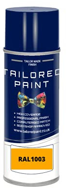 RAL 1003 Signal Yellow Gloss Aerosol Paint Can 2K Direct Gloss Paint For Wood, Metal, Plastic, PVC, UPVC, Fascia Boards - Indoor & Outdoor