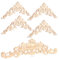 Winter Shore Holzornamente für Möbel [5er-Pack] - Elegante Geschnitzte Zierleisten Holz für DIY-Deko, Ornament Holz für Schrank, Bettrahmen, Türrahmen, Kommode - 2 Größen: 40 x 11 cm & 15 x 15 cm