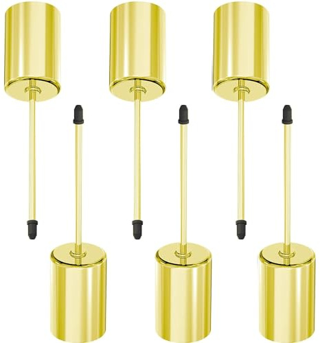 6 stycken stavljushållare, adventskrans, guld, adventskrans, ljushållare guld, ljusstift för stavljus, ljusstake, adventskrans, metall ljusstakar, ljushållare med spik (guld)