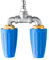 BOROCO Doppio Ugello Turbo Rotante Idropulitrice, 4000 PSI Rotante a 360° Punte per Idropulitrice per Auto con Ugello Turbo per Idropulitrice a Connessione Rapida da 1/4, Accessori per idropulitrice