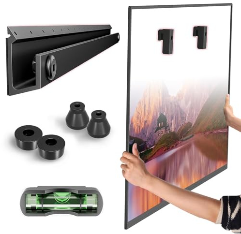 Anteabee Studless Universal TV Wall Bracket, Plasterboard Wall Mount TV Bracket for 22-55 Inch Flat & Curved Screen TVs, Ultra Slim TVs Mount up to 45KG, VESA 400x400mm, Tilt 5° Low Profile No Drill