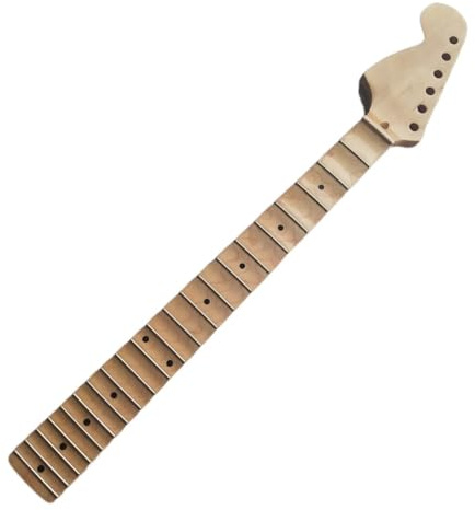 Mástil de guitarra con 21 trastes, brillo festoneado completo, pieza arce 25,5 pulgadas, cabeza invertida