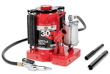 AFF 30 Ton Bottle Jack - Manual & Air Assist Hydraulic Jack for Lifting Heavy Trucks & Equipment - Super Duty