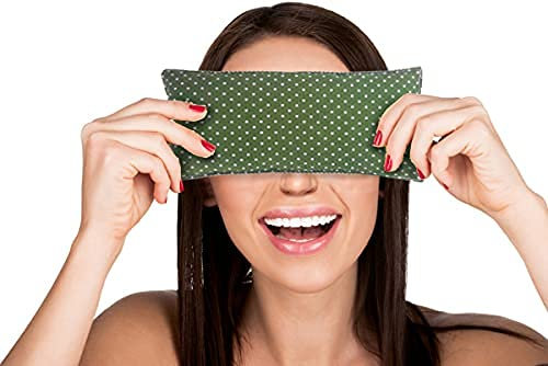 schwerinernaturheil Raps Lavendel Augenkissen,olivgrün und gestreift