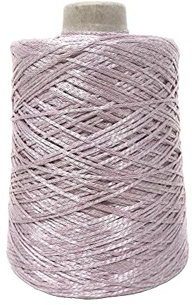 Rocca Filato di Fettuccia a Uncinetto per Borse Grandi e a Uncinenetto e Ferri per Abbigliamento 500g - 1.100m (Rosa Antico)