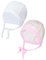 TupTam Unisex Baby Erstlingsmütze zum Binden 2er Pack, Farbe: Kaninchen Rosa/Weiß, Größe: 50-56