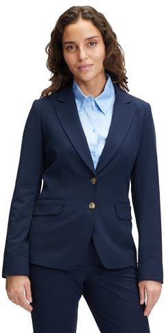 Betty & Co Damen Klassischer Blazer mit Taschen 40, Dunkelblau