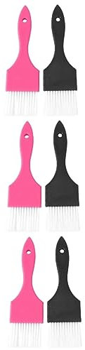 minkissy 6pcs Professional Hair Dyeing Combs and Tint Brushes for Easy Application Salon Comfortable Grip Design Random Styles