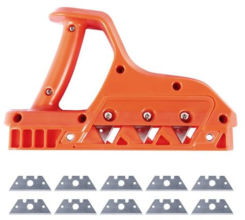 Gipskartonplatten Schnellschneider, Kantenhobel mit drei Klingen, Handhobel Gipskartonplatten Gipskarton-Fasenschneider Mit 45 ° Und 60 ° Balden Handwerkzeug Schneidwerkzeuge (60 Grad)
