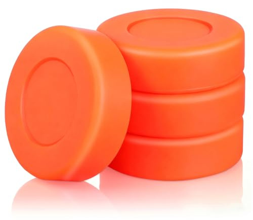 Toddmomy 4pcs Ice Hockey Pucks, Rubber Hockey Pucks for Indoor Floor Sports Practicing and Training