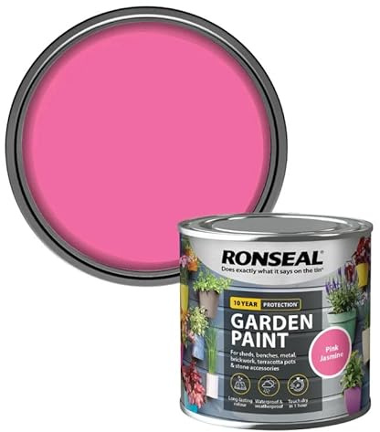 DUAYRA Garden Wood Paint 250ML | Outdoor Furniture Paints | Multi-Surface Waterproof Weather Resistant | Quick Drying Formula | For Benches, Terracotta Pots, Brickwork, Stones | (Pink Jasmine)