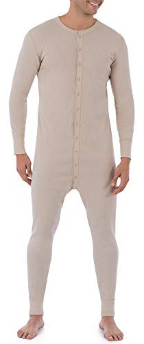Fruit of the Loom Herren Hochwertiger Thermo-Anzug Pyjamahose, Haferflocken (Oatmeal), Medium
