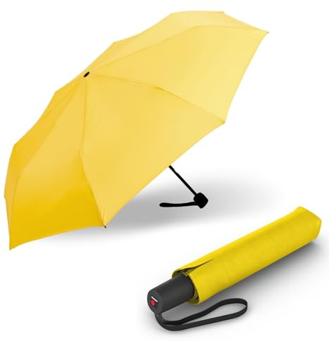 Knirps Regenschirm I.200 Medium Duomatic mit Schirmtasche I kleiner Taschenschirm mit Drucktaste I Regenschirm automatisch & kompakt I Taschenregenschirm leicht & sturmfest