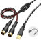 EBXYA USB-MIDI-Kabel 2M - 5-polige MIDI-Schnittstelle, Professioneller In-Out-Konverter für Keyboard auf PC/Mac, Musikbearbeitung und Aufnahmespur