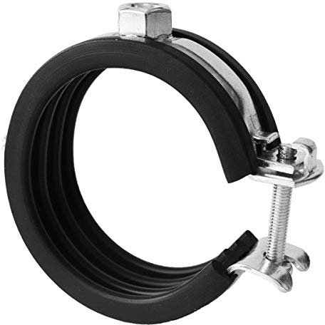 20 Stück - Gelenkrohrschelle Anschluss M8 Spannbereich 57-61mm (2'') - Korrossionsschutz durch Verzinkung - mit Schalldämmung - qpool24