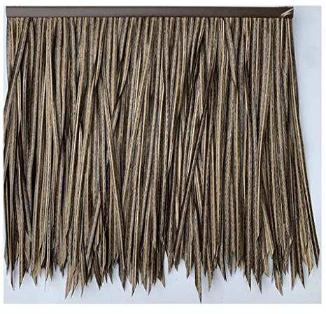 YYXDMFY Simulation thatch Plastic thatch Tile Artificial PVC Wooden House Pavilion Fake Straw Natural roof Decoration Fireproof Man-Made Thatch Fake thatch 50X50cm (Color : Color 20, Size : 15pcs)