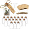 volila Small Glass Bottles with Corks (25ML x 16 Pack) Mini Glass Bottles with Stoppers - Small Bottles with Lids for DIY Crafts, Wedding Favours, Potion Bottles with Craft Labels, String and Funnel