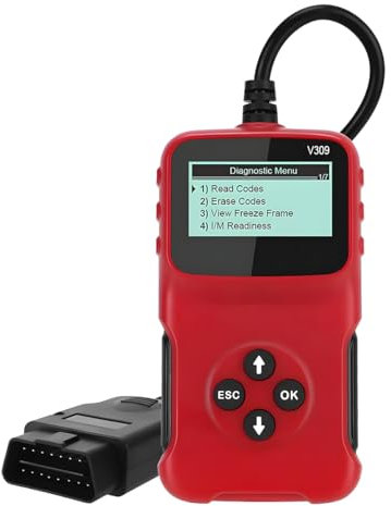 CGEAMDY Obd2 Scanner, Obd2 Diagnosegerät, Auto Obd2 Scanner Codeleser, Diagnosegerät Scanner, Odb2 Fehler Code Leser Adapter, Motor Fehlercodeleser Auto Diagnosegerät OBD Fehlercodes Auslesen