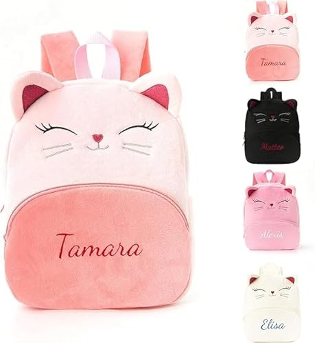 Générique Sac a Dos Personnalisé Enfant Prenom, Bebe Cartable Enfant Maternelle Filles & Garçons, Meme Mignon Petit Sacs Dos Personnalisable pour Primaire Ecole Voyage (Rose Pâle)