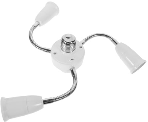 HONITANO Light Socket Extender Multi-Head Flexible Hose Converter Light Bulb Base Adapter for Residential and Commercial Lighting