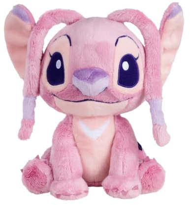 Simba Disney Lilo och Stitch fiske, plyschdjur, 25 cm, gosedjur, plyschfigur, gosig mjuk, lämplig från de första månaderna av livet