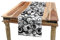 ABAKUHAUS Abstrakt Tischläufer, Kreis-Punkte Moderne, Esszimmer Küche Rechteckiger Dekorativer Tischläufer, 40 x 225 cm, Weiß Schwarz Grau