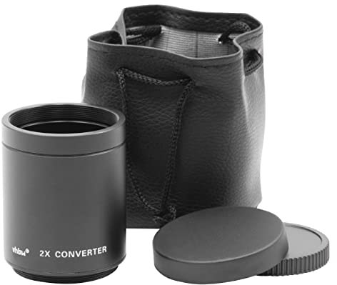 vhbw Teleconvertidor 2 Compartimentos para T2, Objetivos Mount-T para cámaras, cámaras réflex, por ej. Compatible con Canon etc.